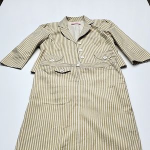 Seersucker skirt suit